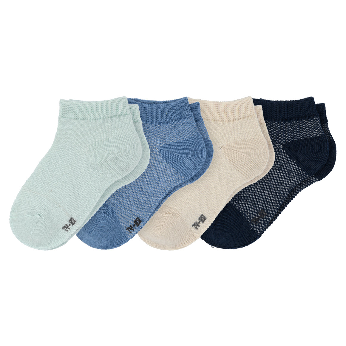 4 Paar Baby Sneaker-Socken in Piqué-Qualität 4 Paar Baby Sneaker-Socken in Piqué-Qualität von Topomini