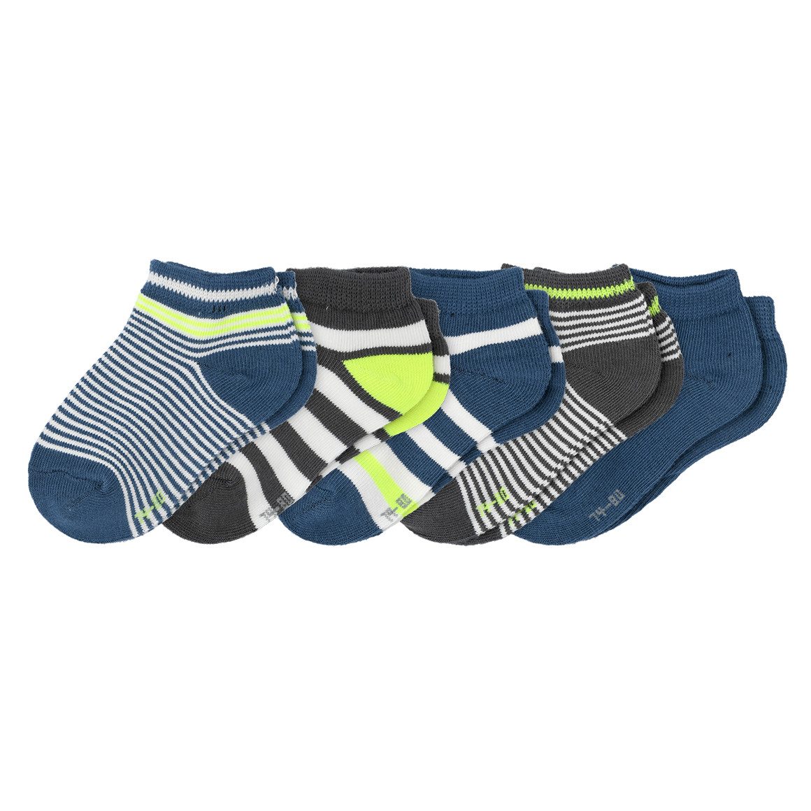 5 Paar Baby Sneaker-Socken mit Streifen von Topomini