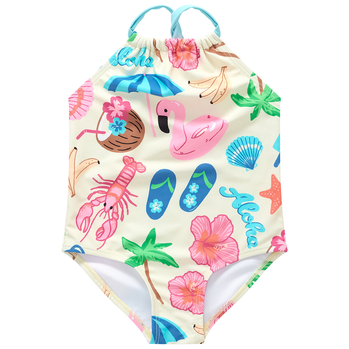 Baby Badeanzug mit sommerlichen Motiven Baby Badeanzug mit sommerlichen Motiven von Topomini