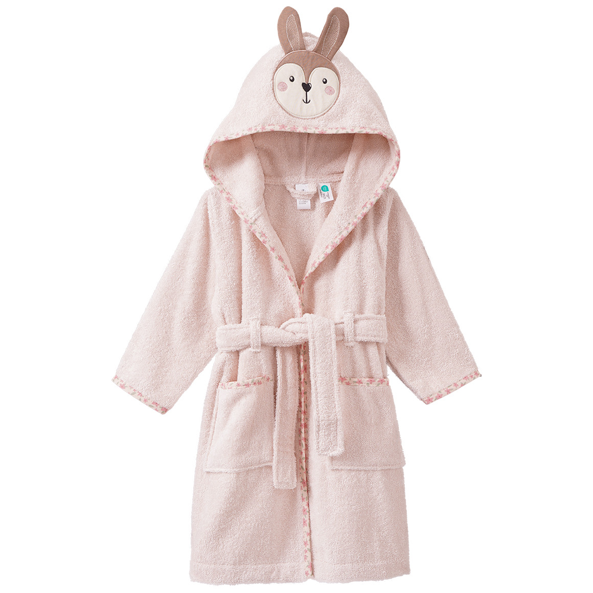 Baby Bademantel mit Hasen-Applikation Baby Bademantel mit Hasen-Applikation von Topomini