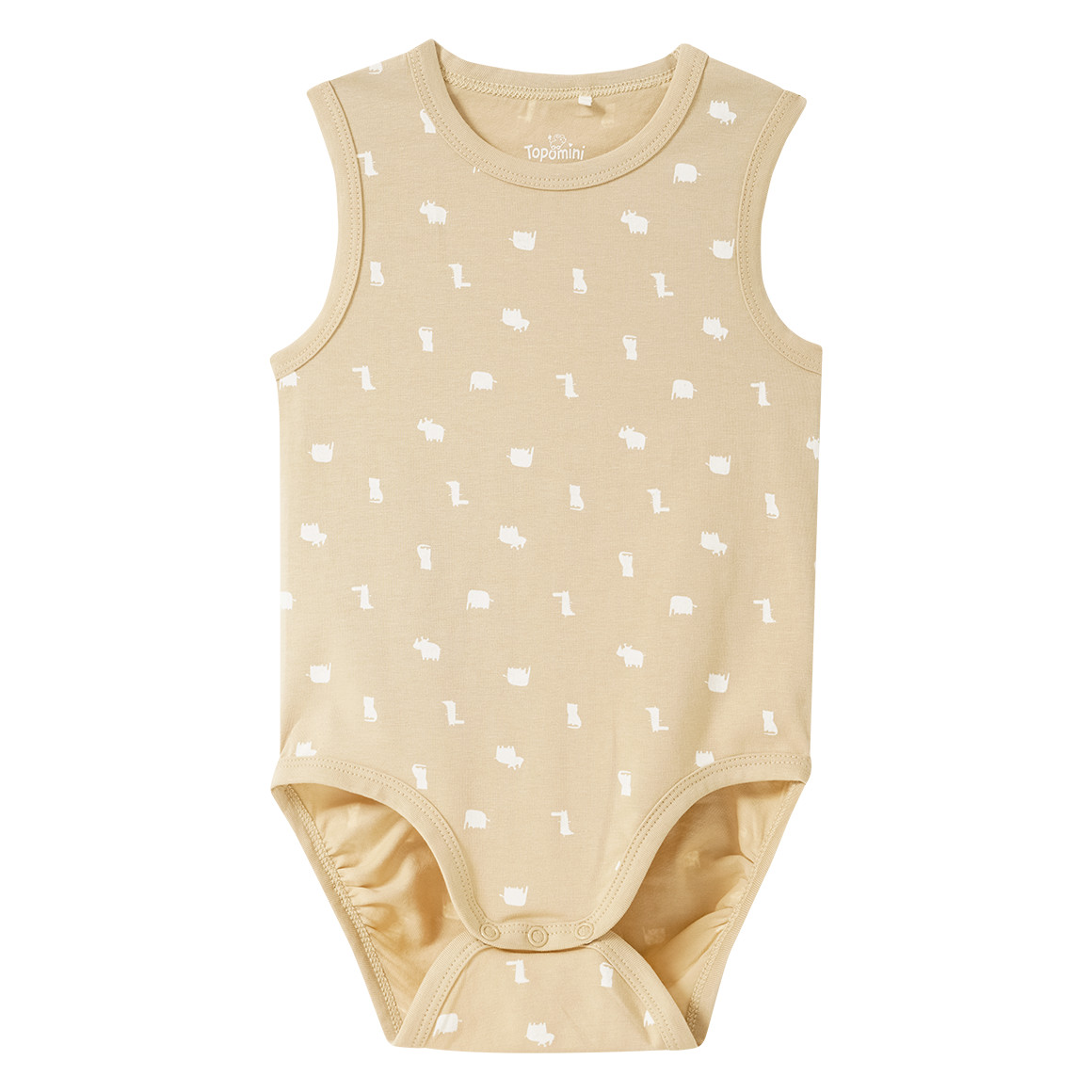 Baby Body mit Tier-Allover Baby Body mit Tier-Allover von Topomini
