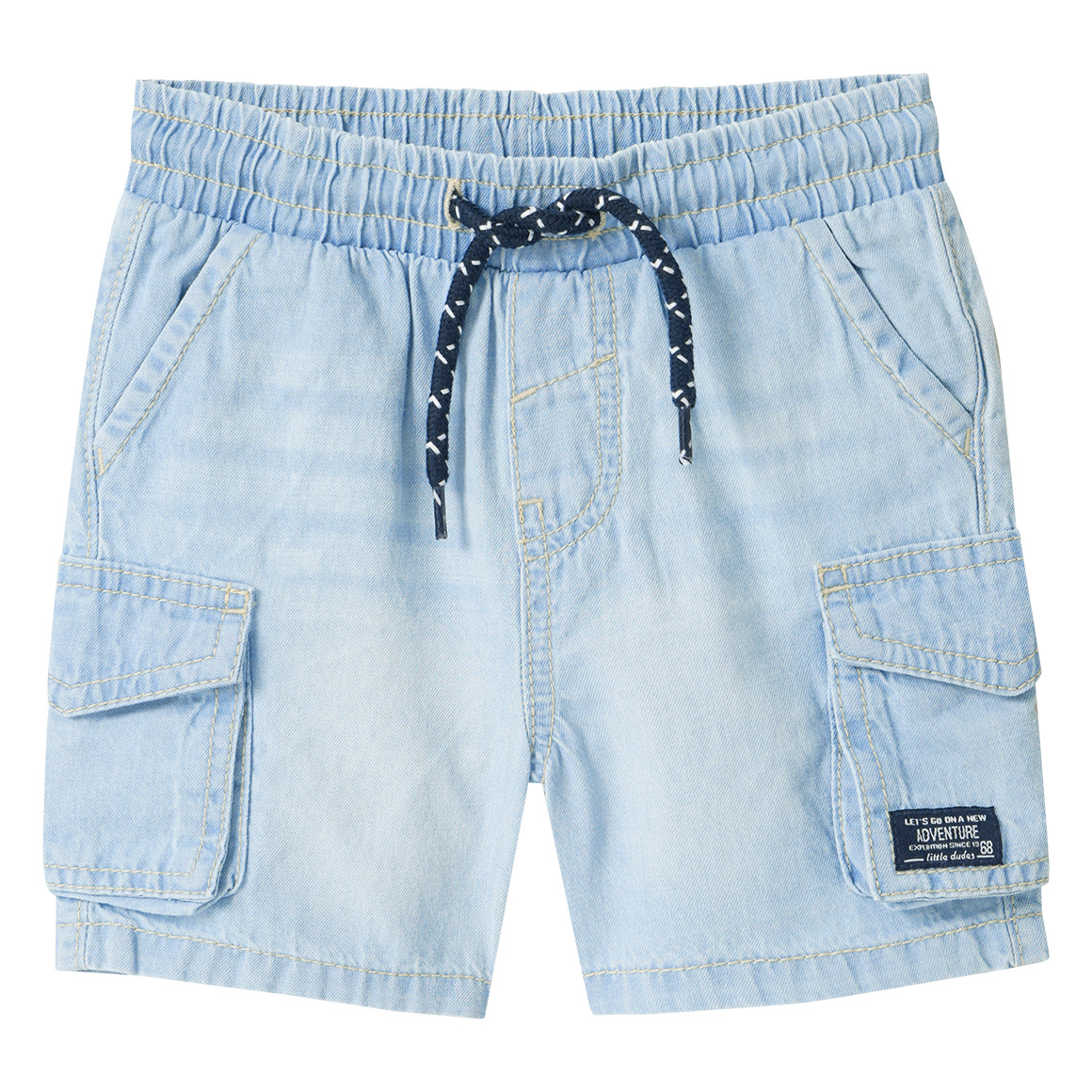 Baby Denim-Shorts mit Cargo-Taschen Baby Denim-Shorts mit Cargo-Taschen von Topomini