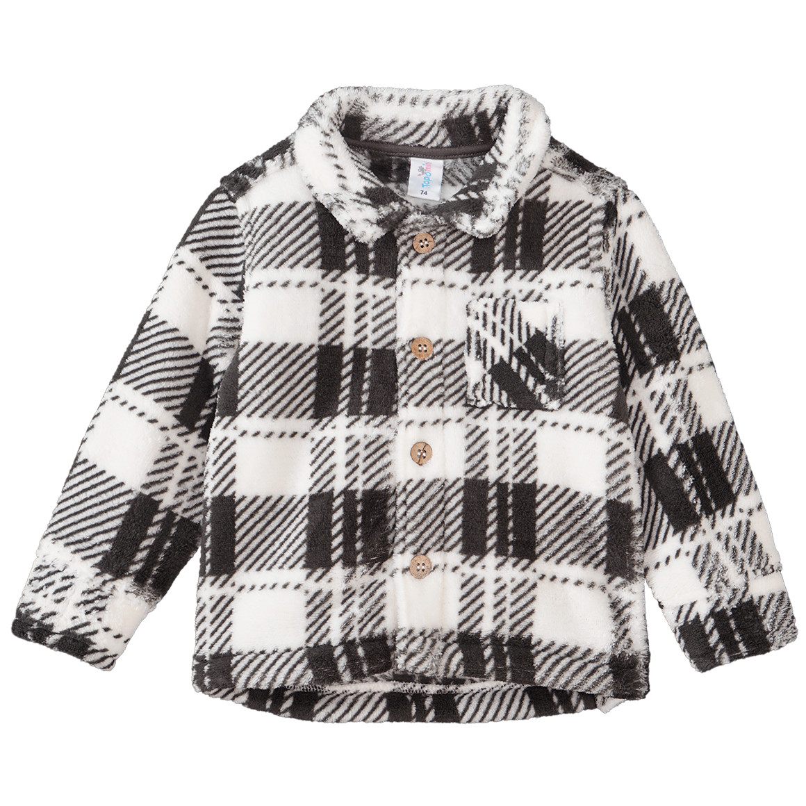 Baby Fleece-Jacke in Hemd-Optik von Topomini