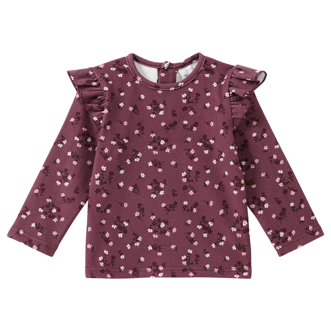 Baby Fleece-Langarmshirt mit Blumen-Allover Baby Fleece-Langarmshirt mit Blumen-Allover von Topomini