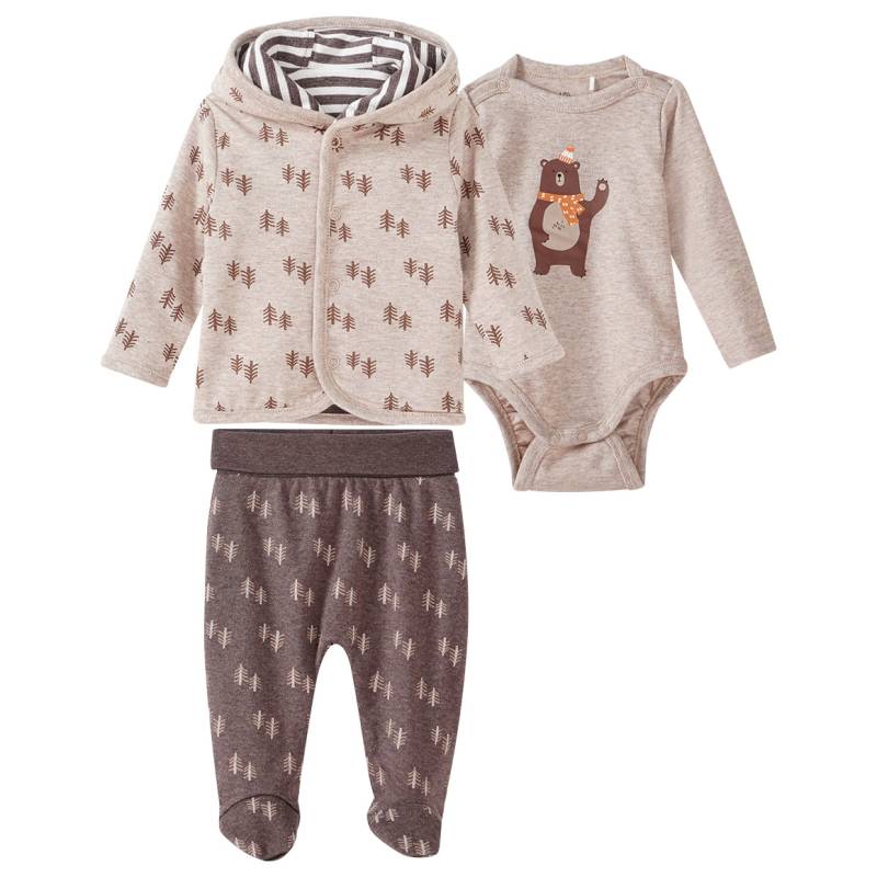 Baby Jacke, Langarmbody und Hose im Set von Topomini