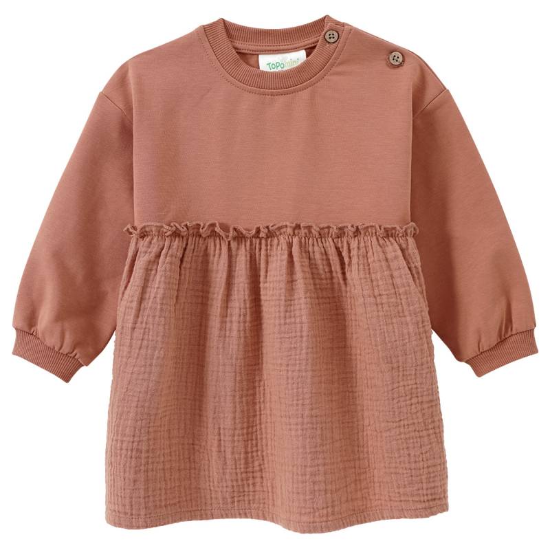 Baby Kleid aus Sweat und Musselin von Topomini