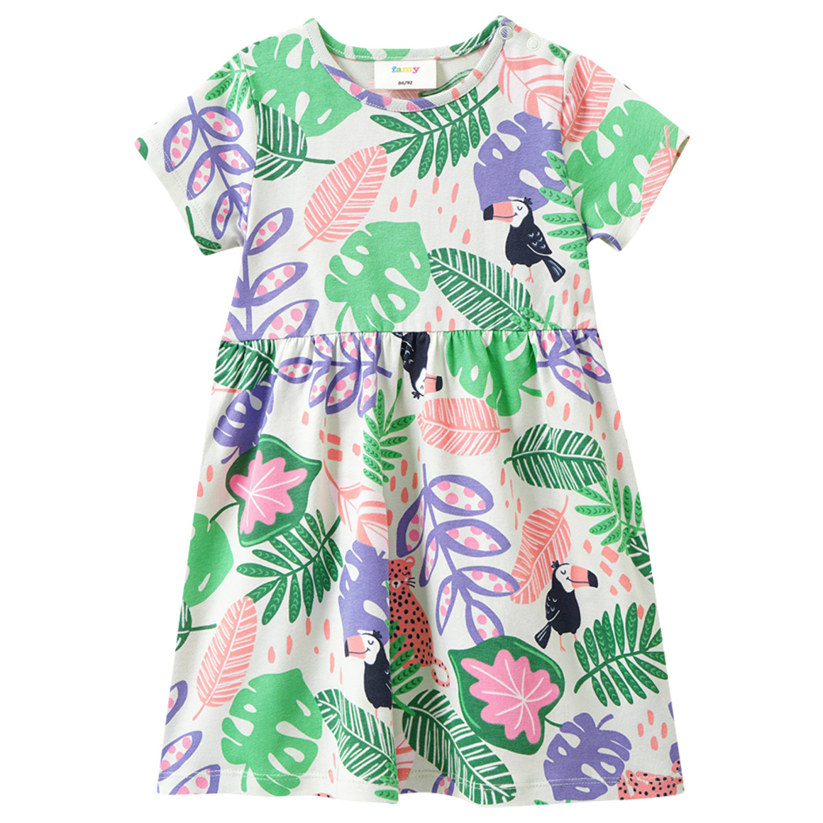 Baby Kleid mit Allover-Muster Baby Kleid mit Allover-Muster von Topomini