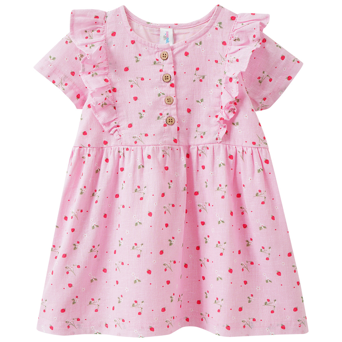 Baby Kleid mit Erdbeer-Print allover Baby Kleid mit Erdbeer-Print allover von Topomini