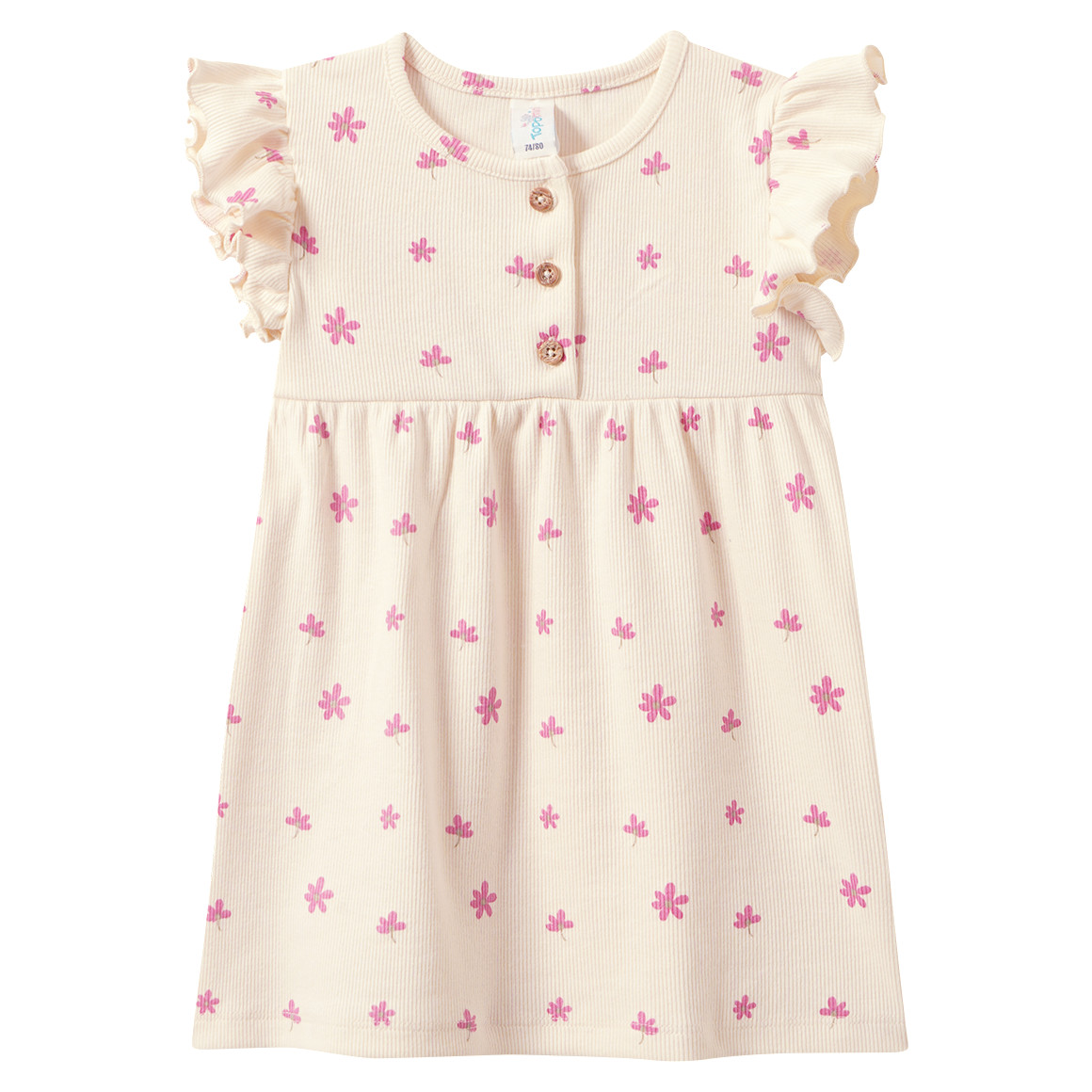 Baby Kleid mit Rippstruktur Baby Kleid mit Rippstruktur von Topomini