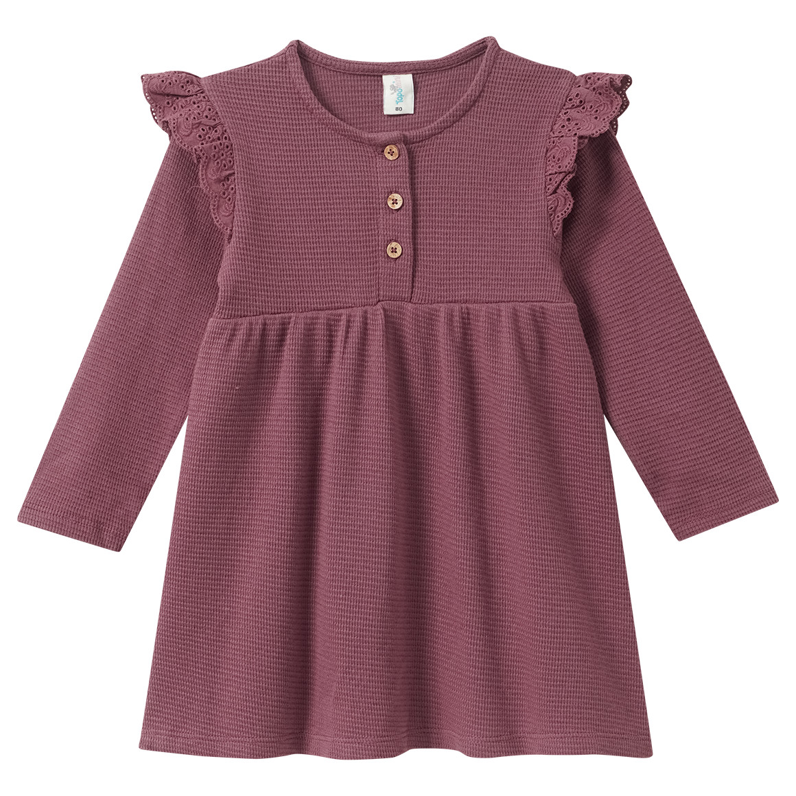 Baby Kleid mit Waffelstruktur Baby Kleid mit Waffelstruktur von Topomini