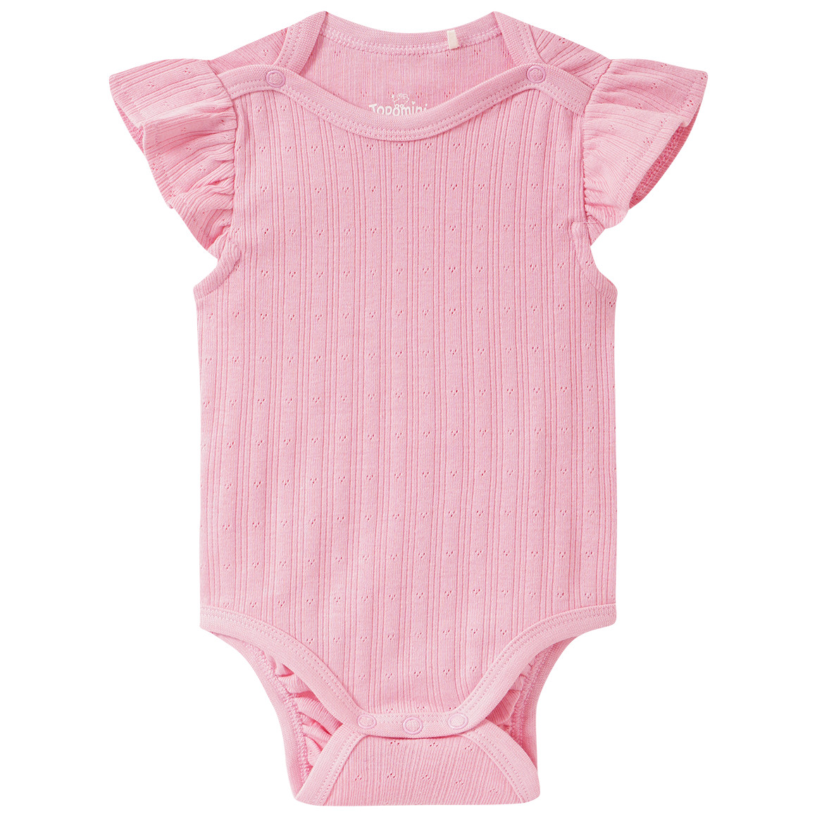 Baby Kurzarmbody mit Ajour-Struktur Baby Kurzarmbody mit Ajour-Struktur von Topomini