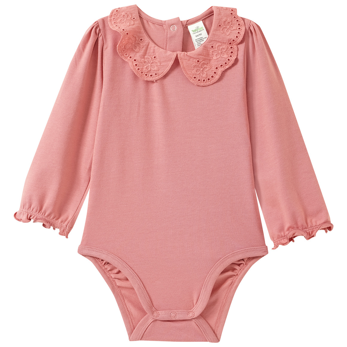 Baby Langarmbody mit Bubikragen Baby Langarmbody mit Bubikragen von Topomini