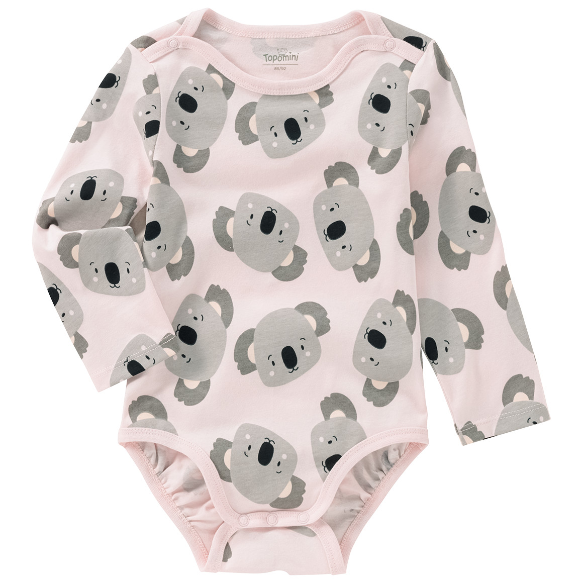 Baby Langarmbody mit Koala-Allover von Topomini