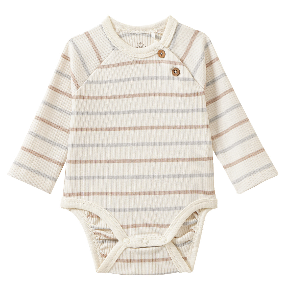 Baby Langarmbody mit Rippstruktur Baby Langarmbody mit Rippstruktur von Topomini
