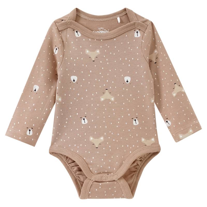 Baby Langarmbody mit Tier-Prints von Topomini