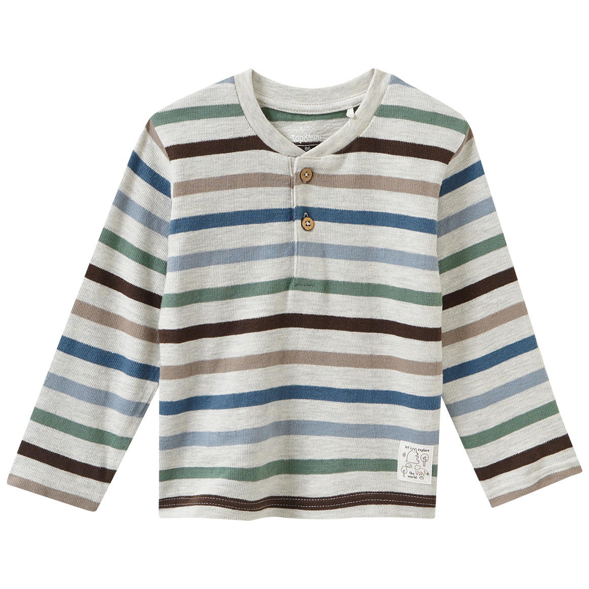 Baby Langarmshirt aus strukturiertem Material Baby Langarmshirt aus strukturiertem Material von Topomini