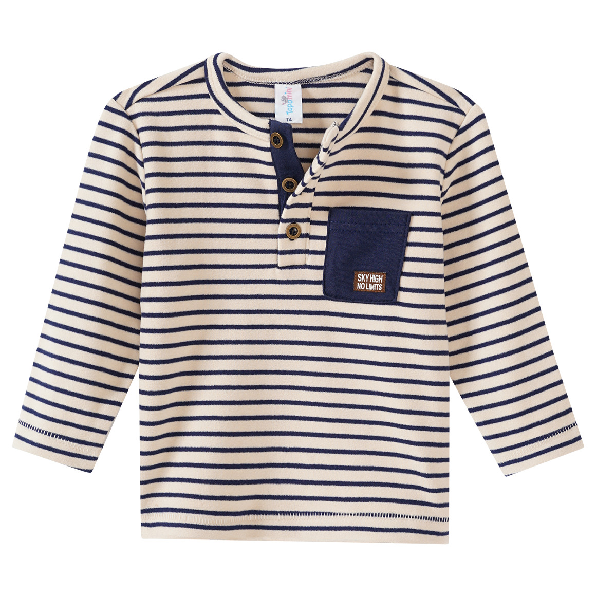 Baby Langarmshirt aus weichem Fleece von Topomini