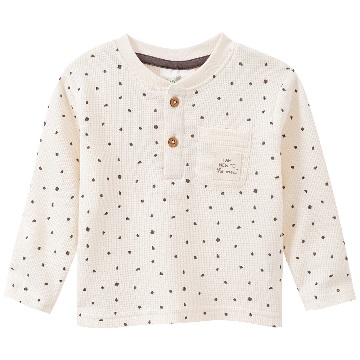 Baby Langarmshirt in Waffelstrukur von Topomini