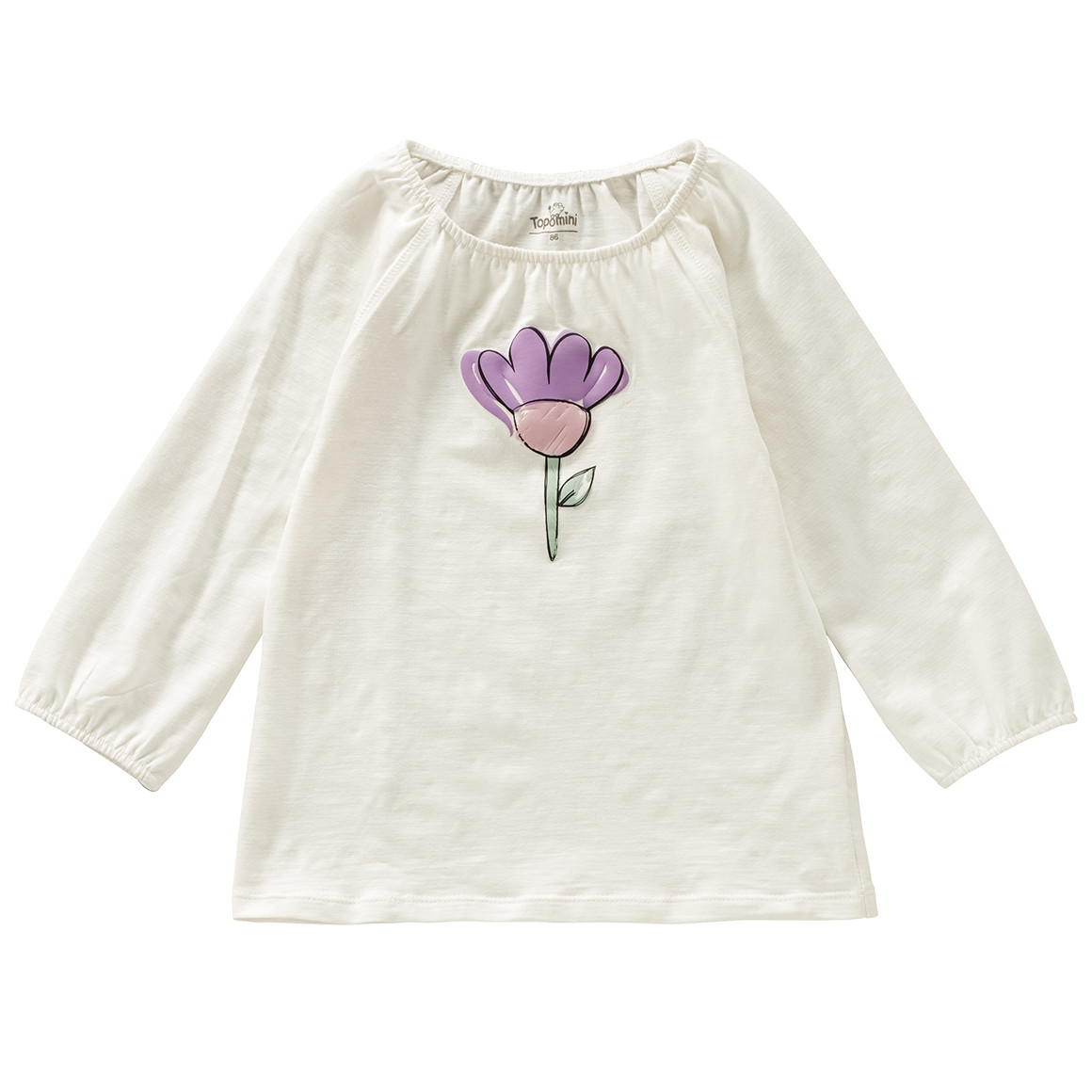 Baby Langarmshirt mit Blumen-Print von Topomini