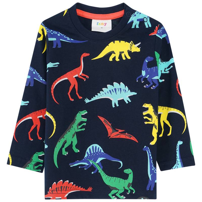 Baby Langarmshirt mit Dino-Allover von Topomini