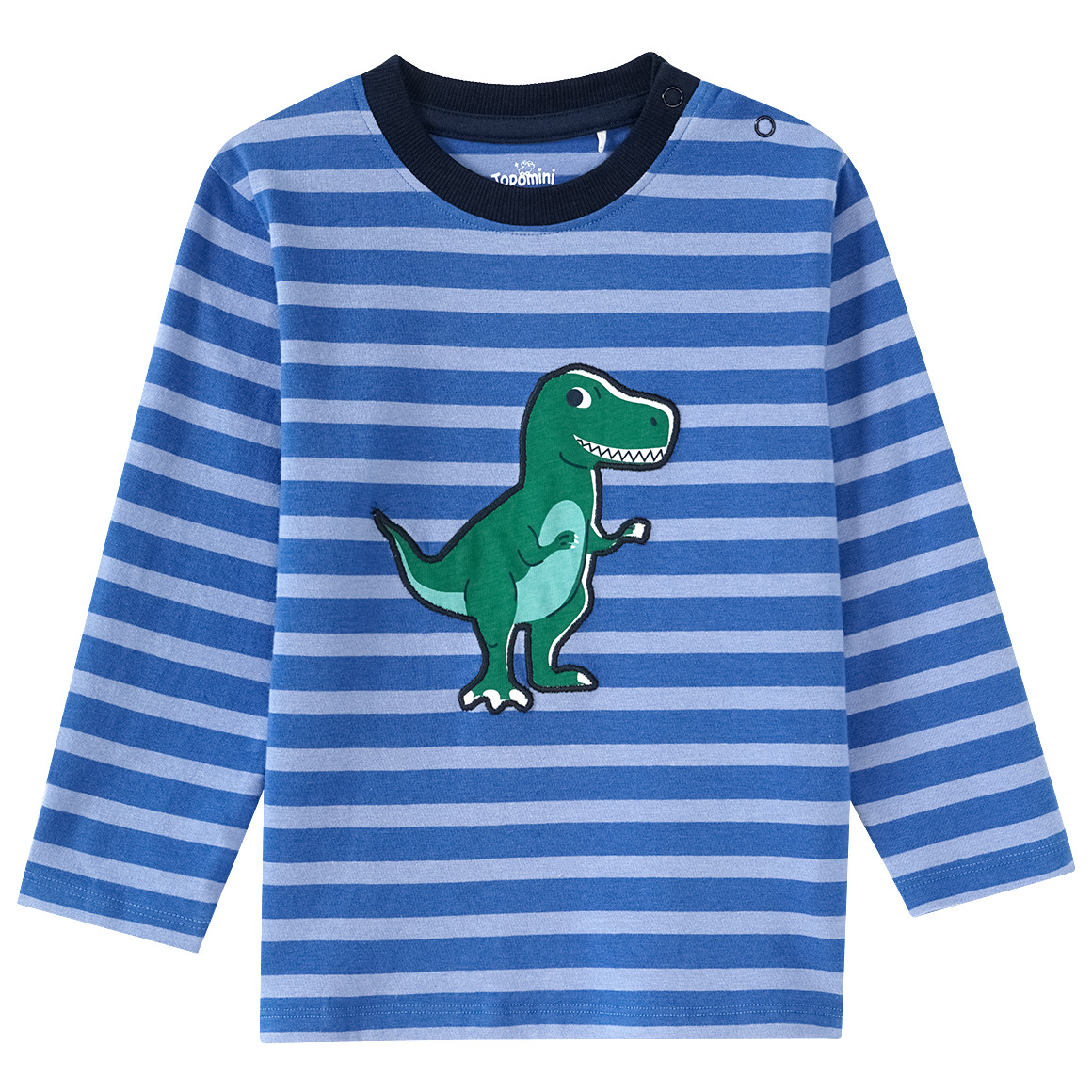 Baby Langarmshirt mit Dino-Applikation von Topomini