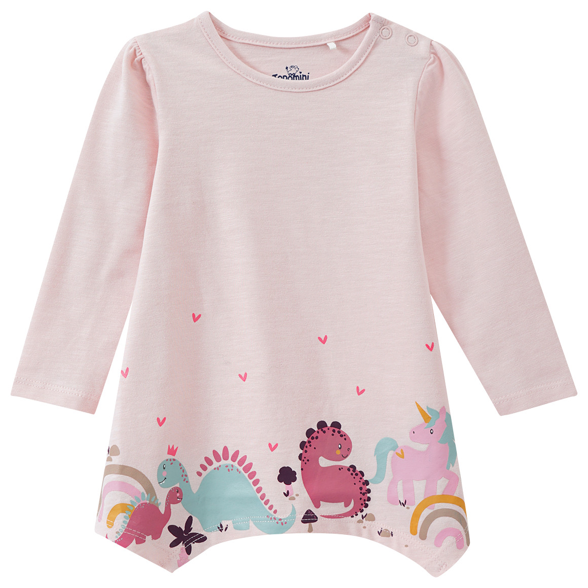 Baby Langarmshirt mit Dino-Prints von Topomini