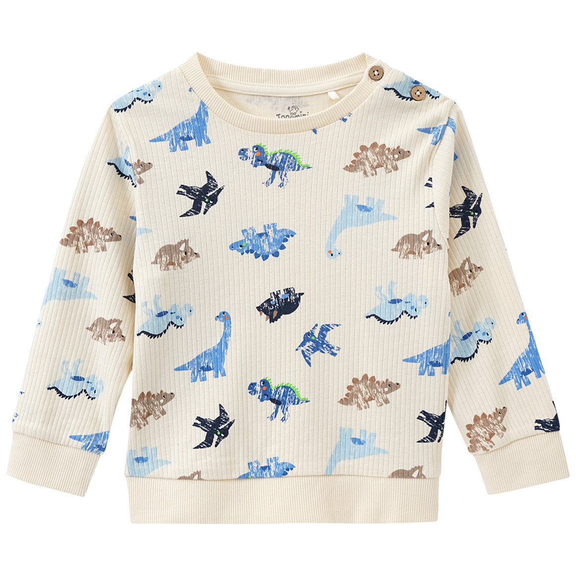 Baby Langarmshirt mit Dinosaurier-Print von Topomini