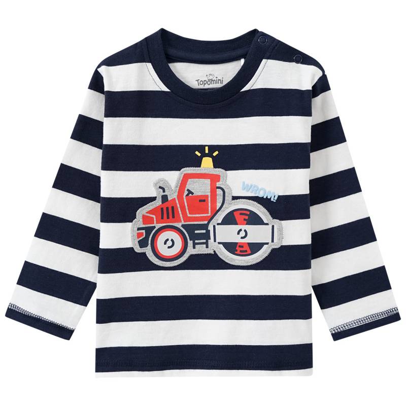 Baby Langarmshirt mit Fahrzeug-Applikation von Topomini