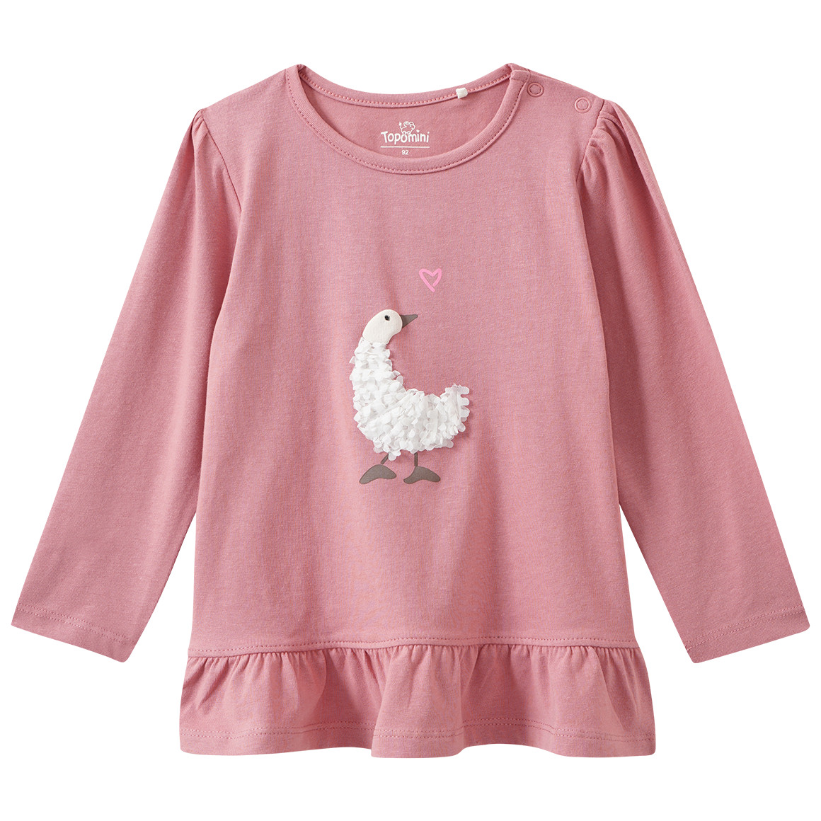 Baby Langarmshirt mit Gans-Print Baby Langarmshirt mit Gans-Print von Topomini