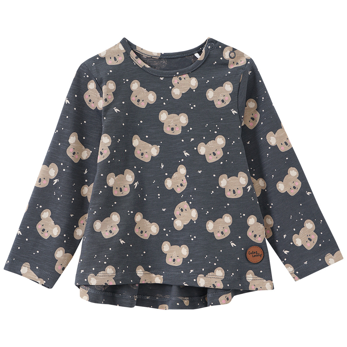 Baby Langarmshirt mit Koala-Alllover von Topomini