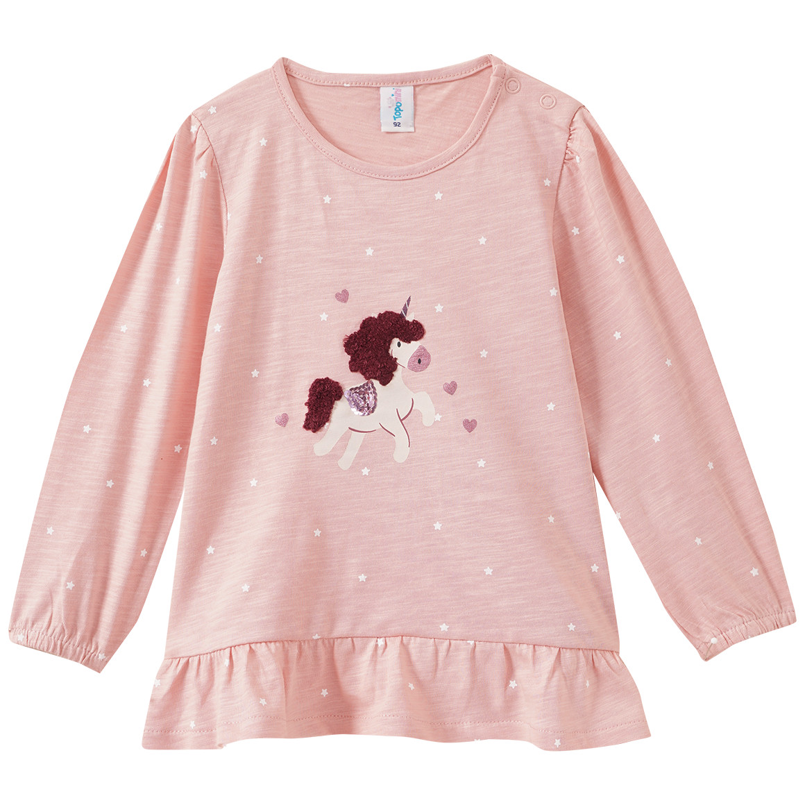 Baby Langarmshirt mit Pferde-Motiv Baby Langarmshirt mit Pferde-Motiv von Topomini