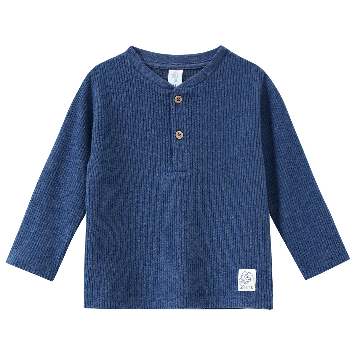 Baby Langarmshirt mit Rippstruktur von Topomini