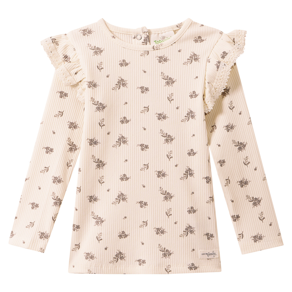 Baby Langarmshirt mit Rippstruktur Baby Langarmshirt mit Rippstruktur von Topomini