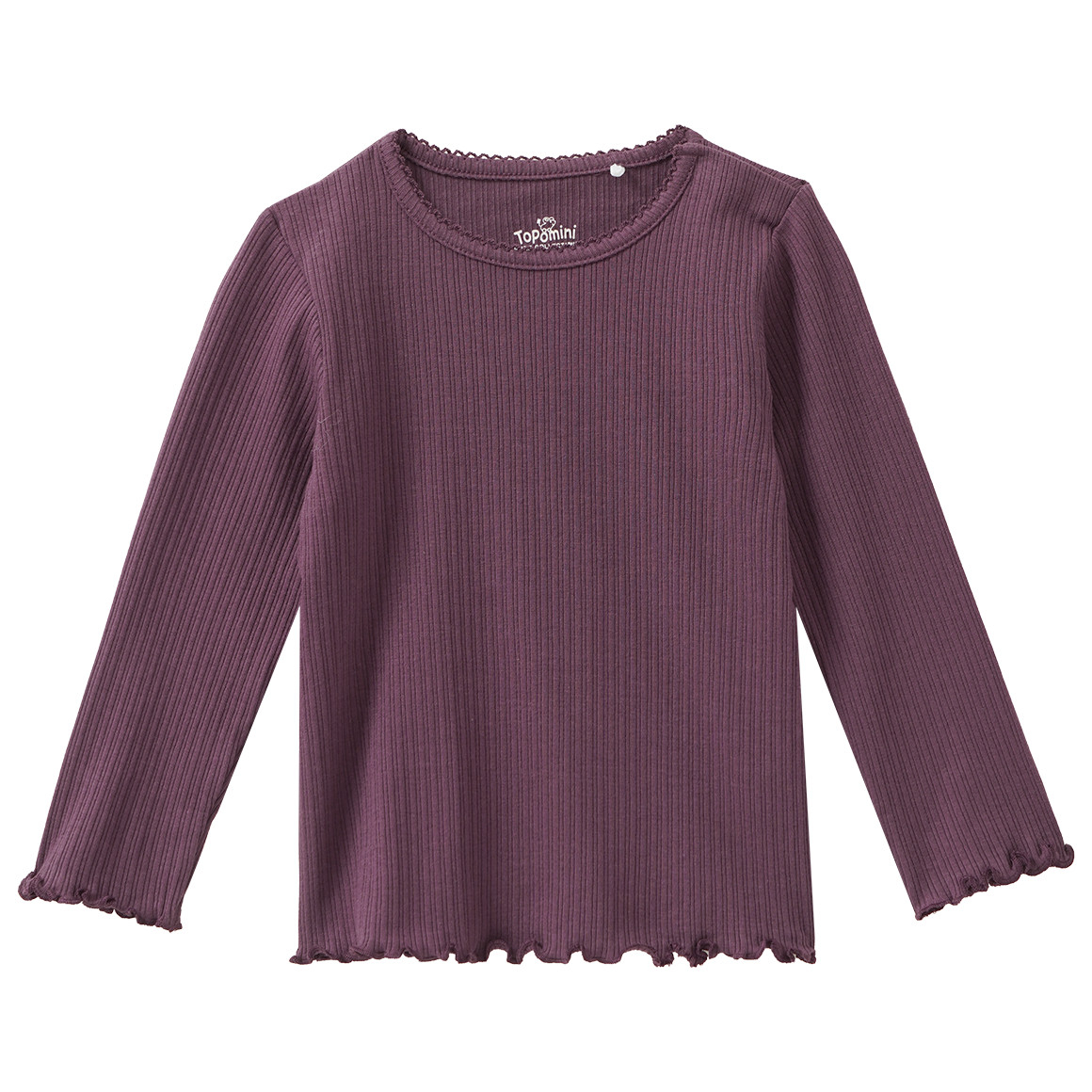 Baby Langarmshirt mit Rippstruktur Baby Langarmshirt mit Rippstruktur von Topomini