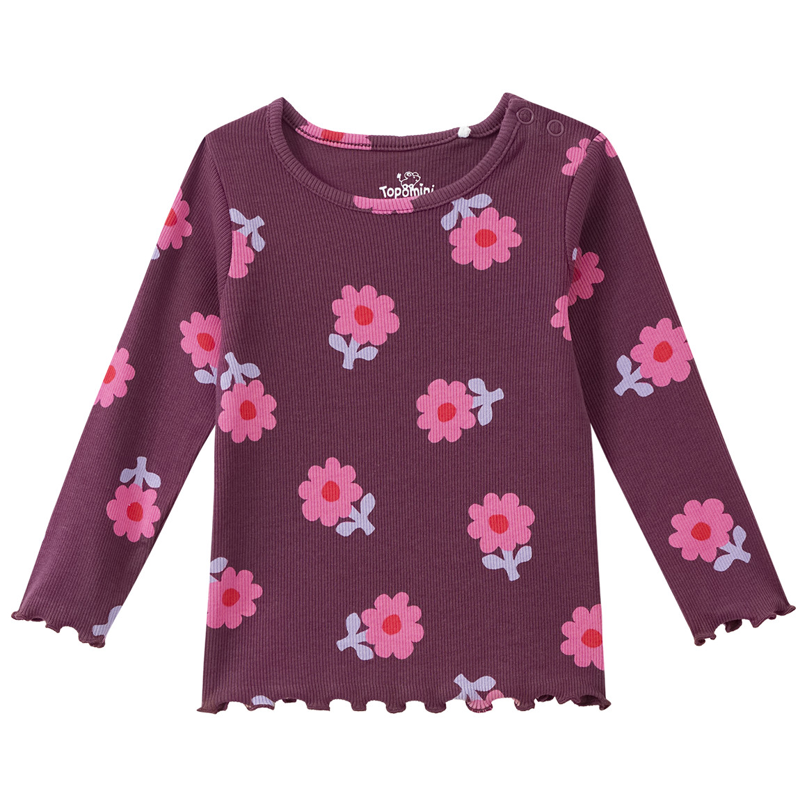 Baby Langarmshirt mit Rippstruktur Baby Langarmshirt mit Rippstruktur von Topomini