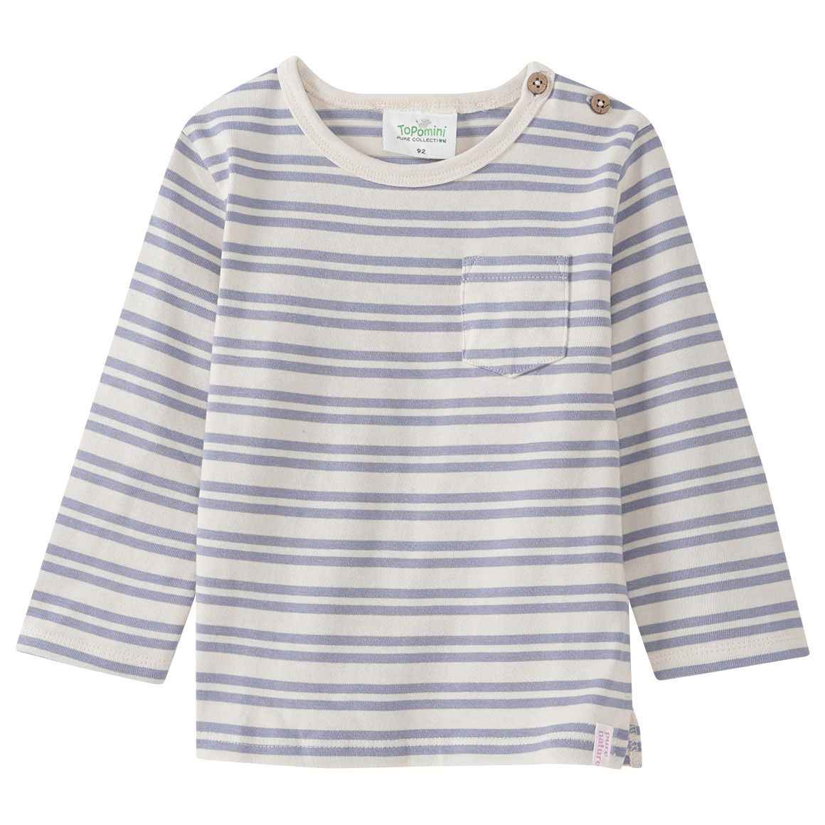 Baby Langarmshirt mit Streifen von Topomini