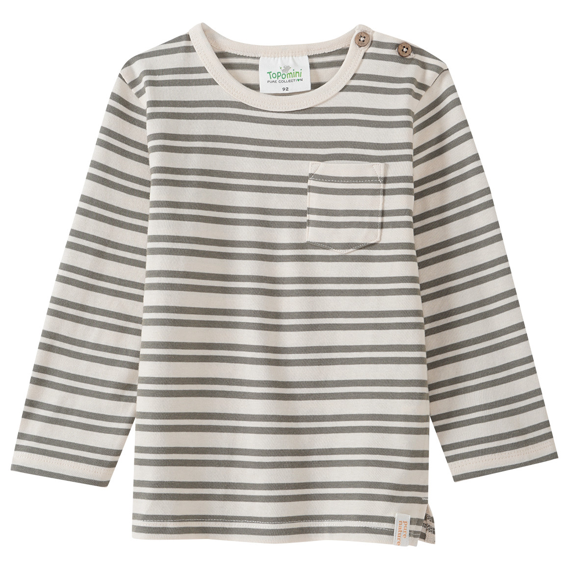 Baby Langarmshirt mit Streifen von Topomini