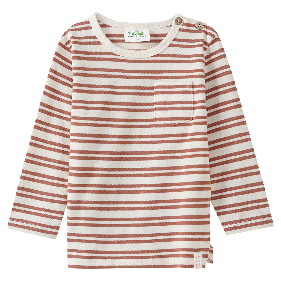 Baby Langarmshirt mit Streifen von Topomini