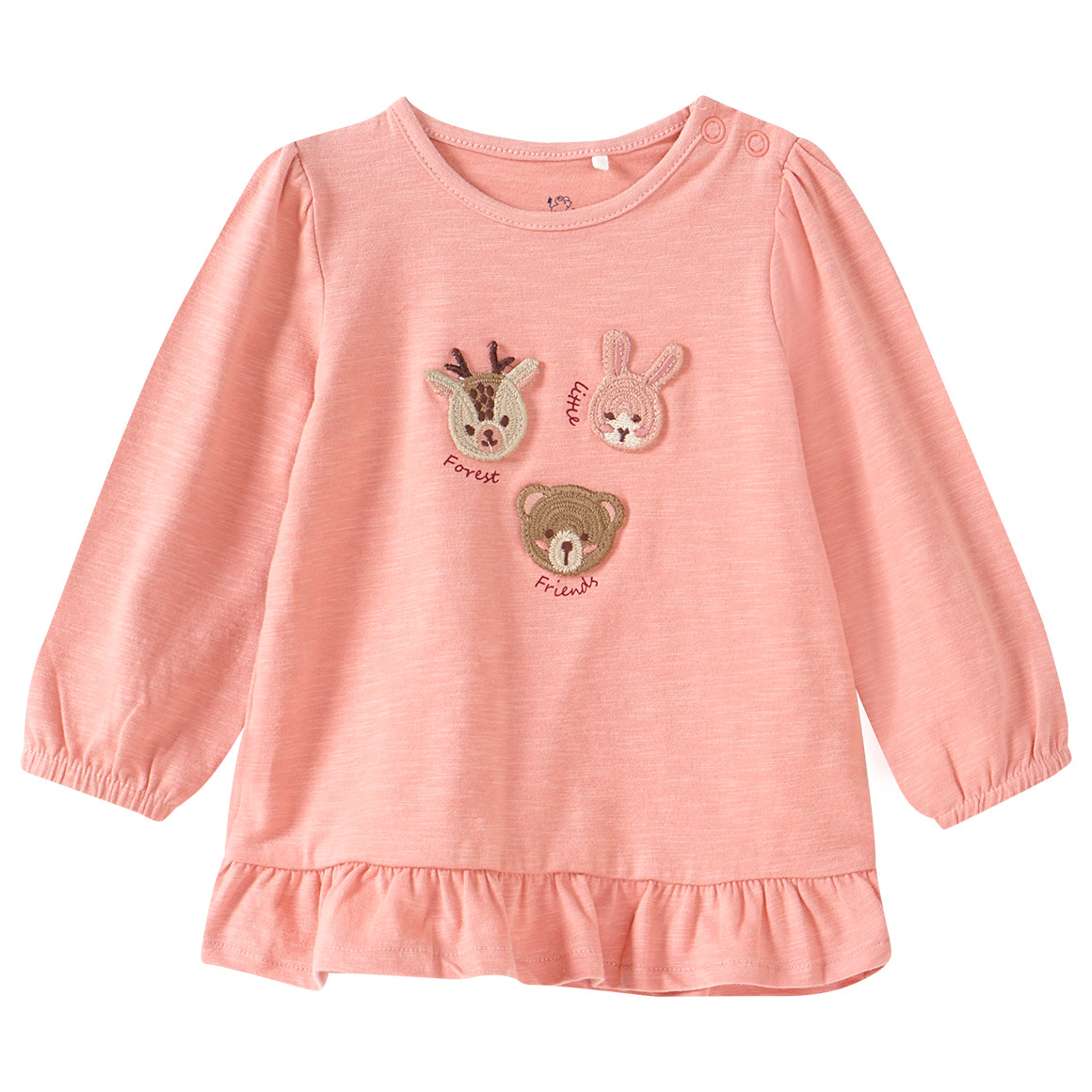 Baby Langarmshirt mit Tier-Applikationen von Topomini