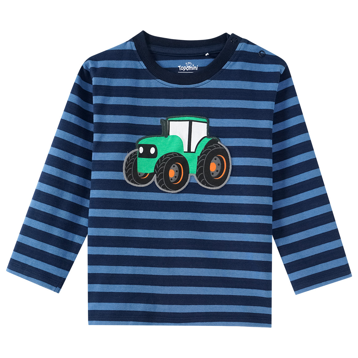 Baby Langarmshirt mit Traktor-Applikation von Topomini