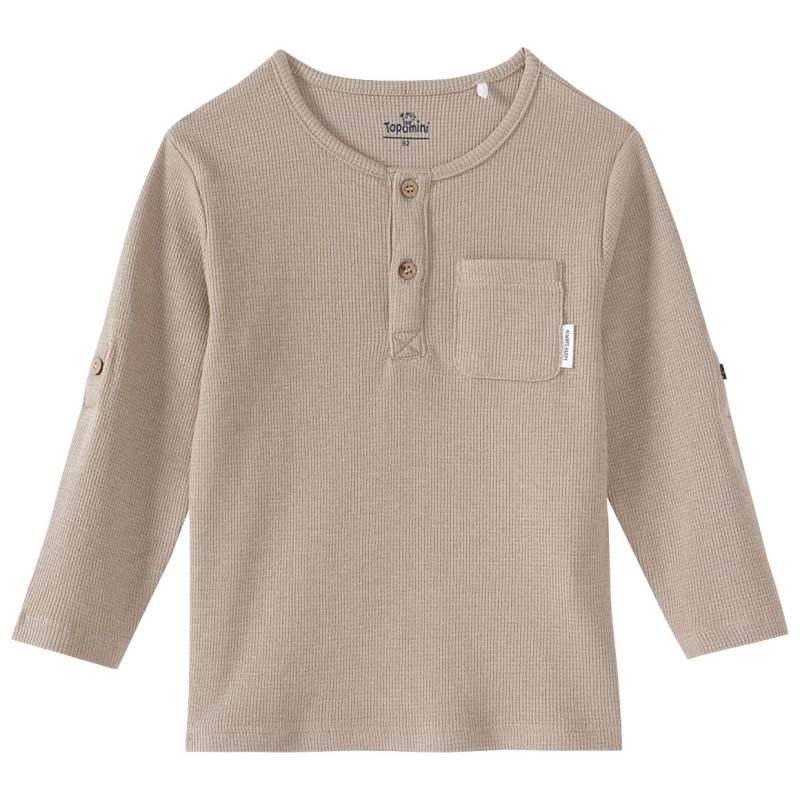 Baby Langarmshirt mit Waffelstruktur von Topomini