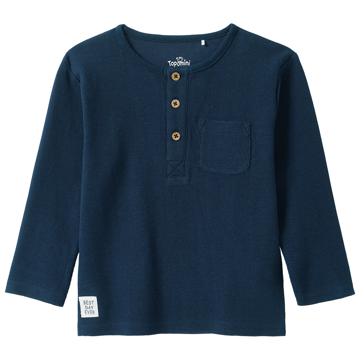 Baby Langarmshirt mit Waffelstruktur Baby Langarmshirt mit Waffelstruktur von Topomini