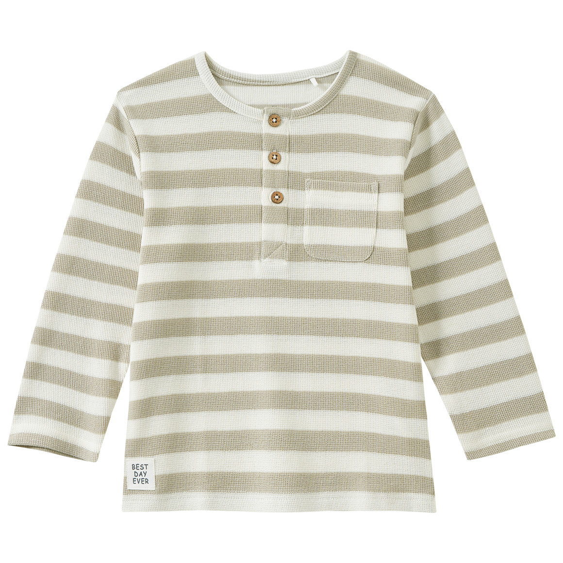 Baby Langarmshirt mit Waffelstruktur Baby Langarmshirt mit Waffelstruktur von Topomini