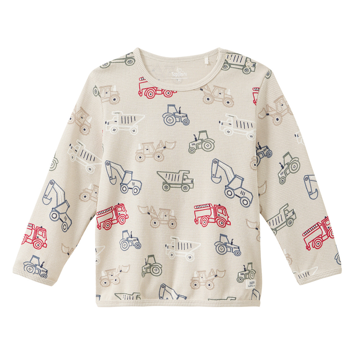 Baby Langarmshirt mit Waffelstruktur Baby Langarmshirt mit Waffelstruktur von Topomini