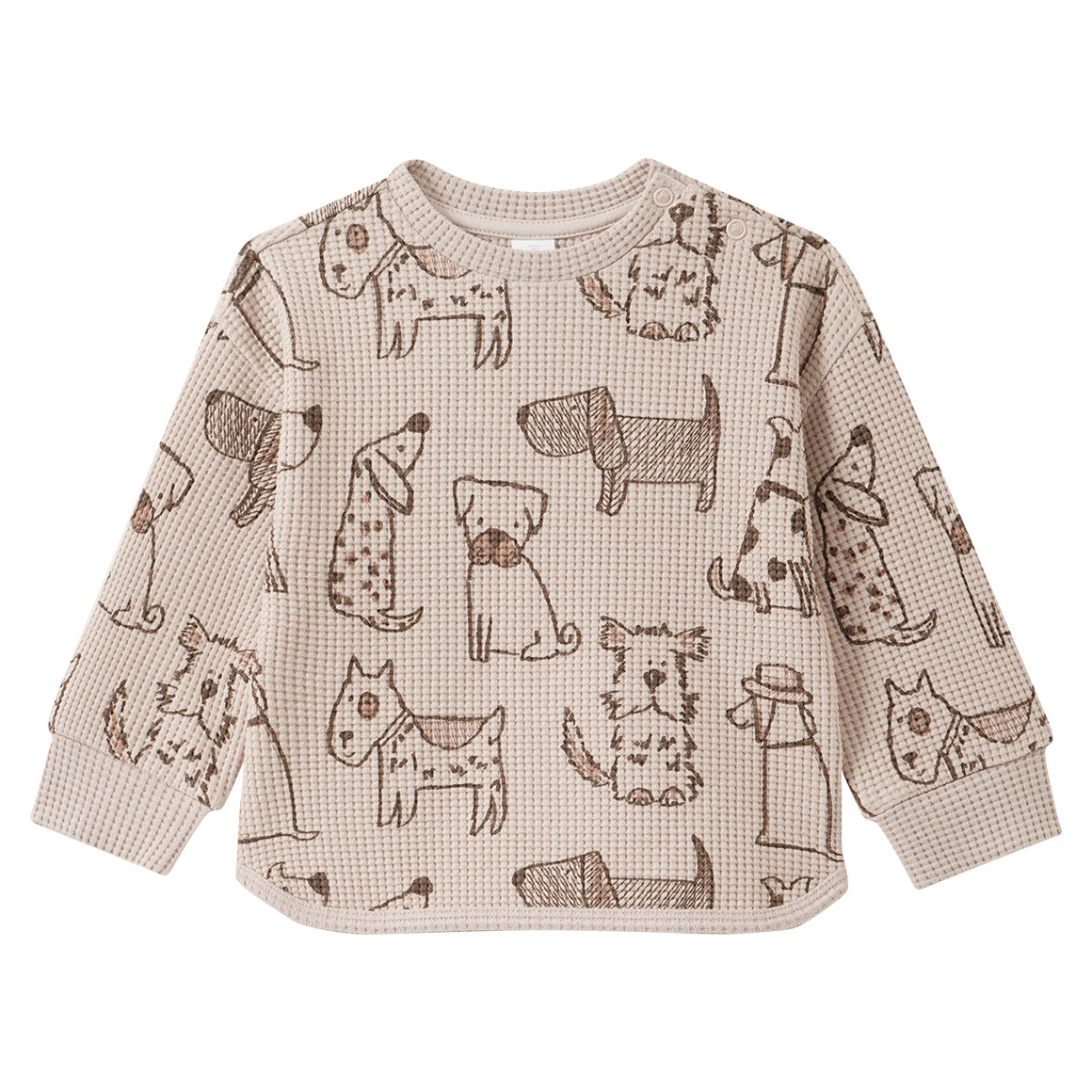 Baby Langarmshirt mit Waffelstruktur Baby Langarmshirt mit Waffelstruktur von Topomini