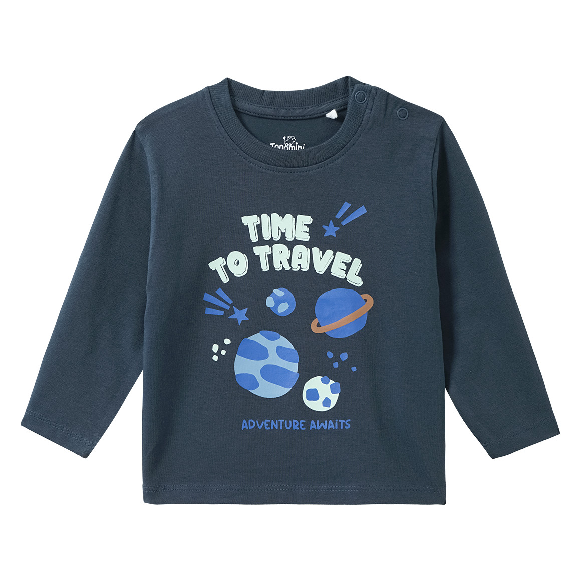 Baby Langarmshirt mit Weltraum-Print Baby Langarmshirt mit Weltraum-Print von Topomini