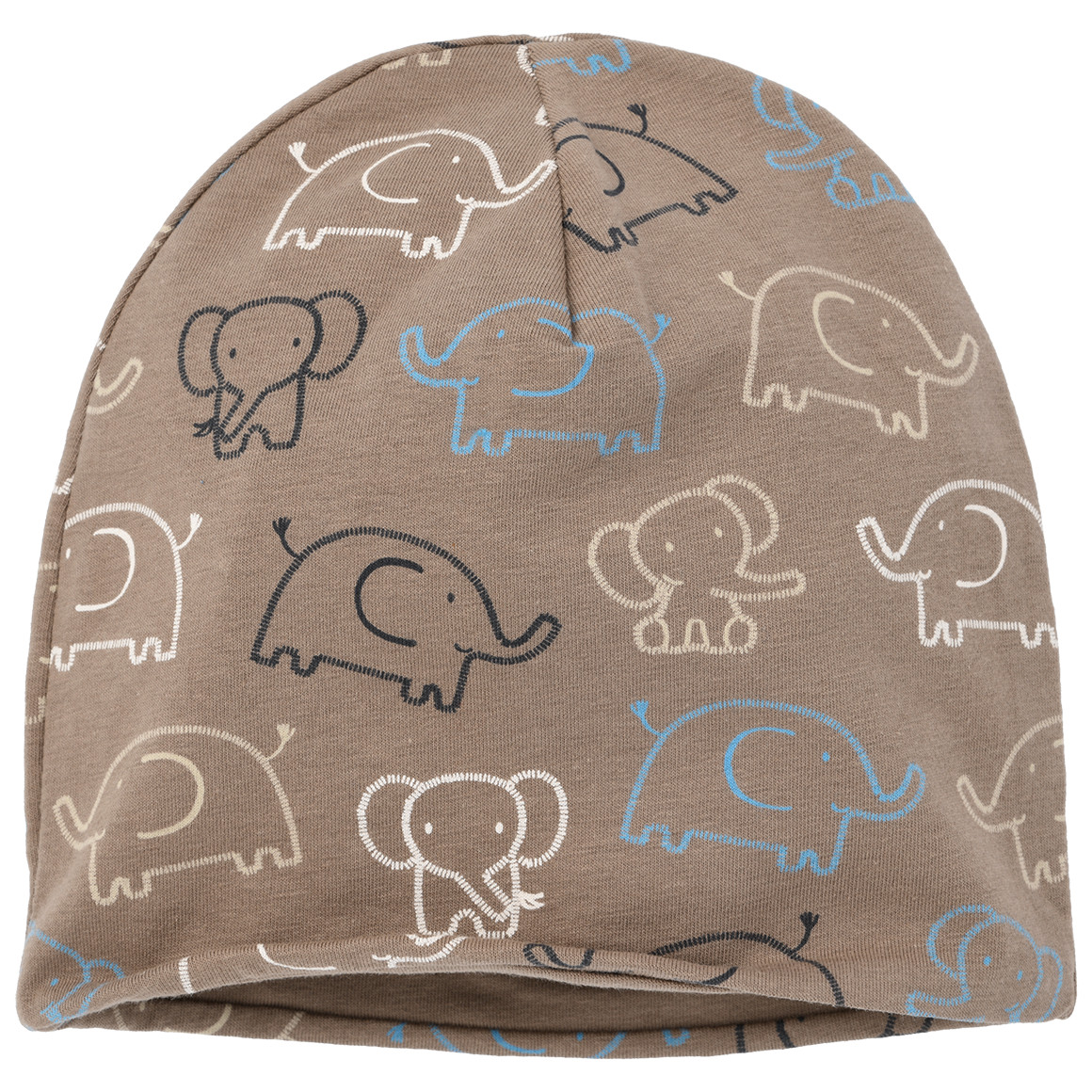 Baby Mütze mit Elefanten-Allover Baby Mütze mit Elefanten-Allover von Topomini