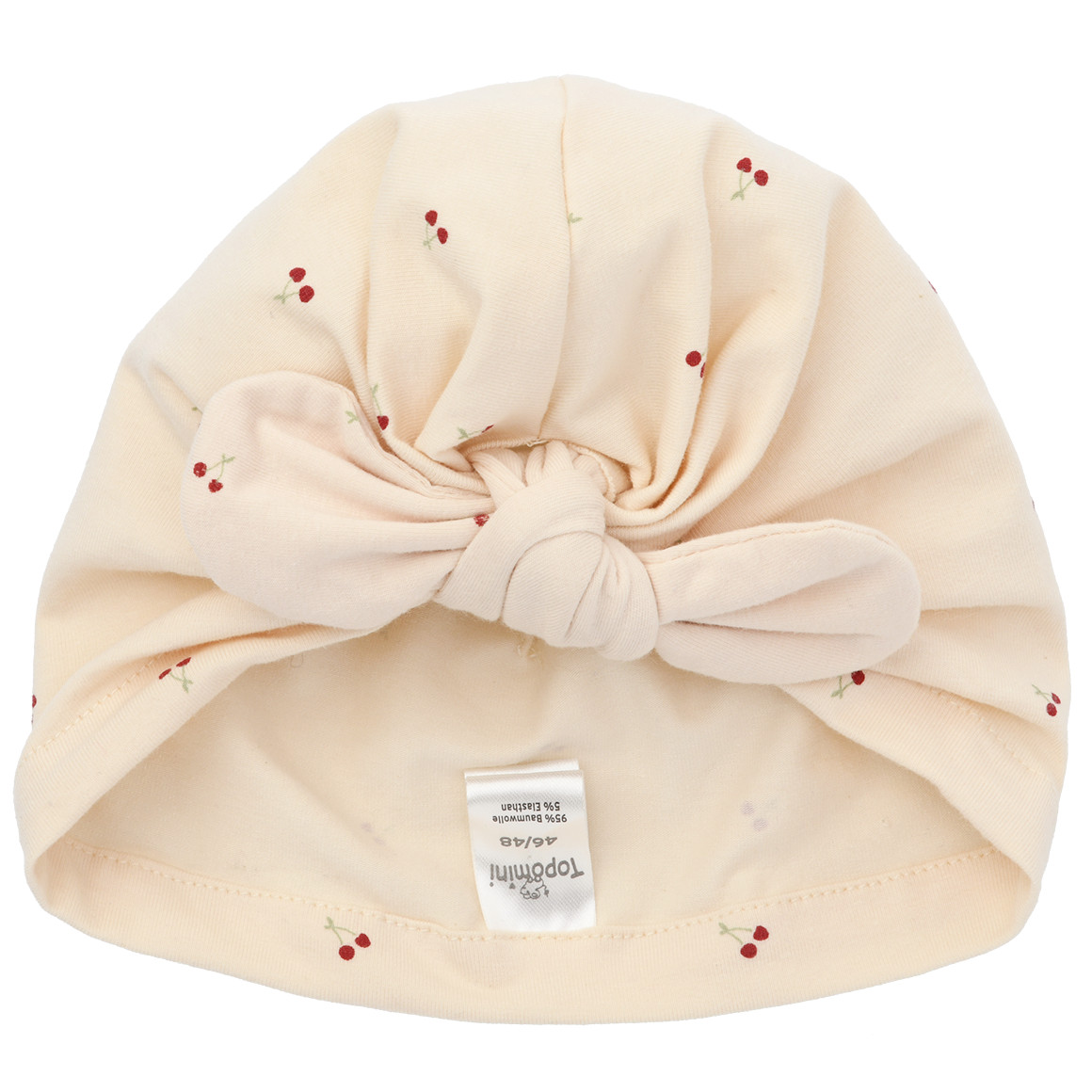 Baby Mütze mit Kirsch-Allover Baby Mütze mit Kirsch-Allover von Topomini