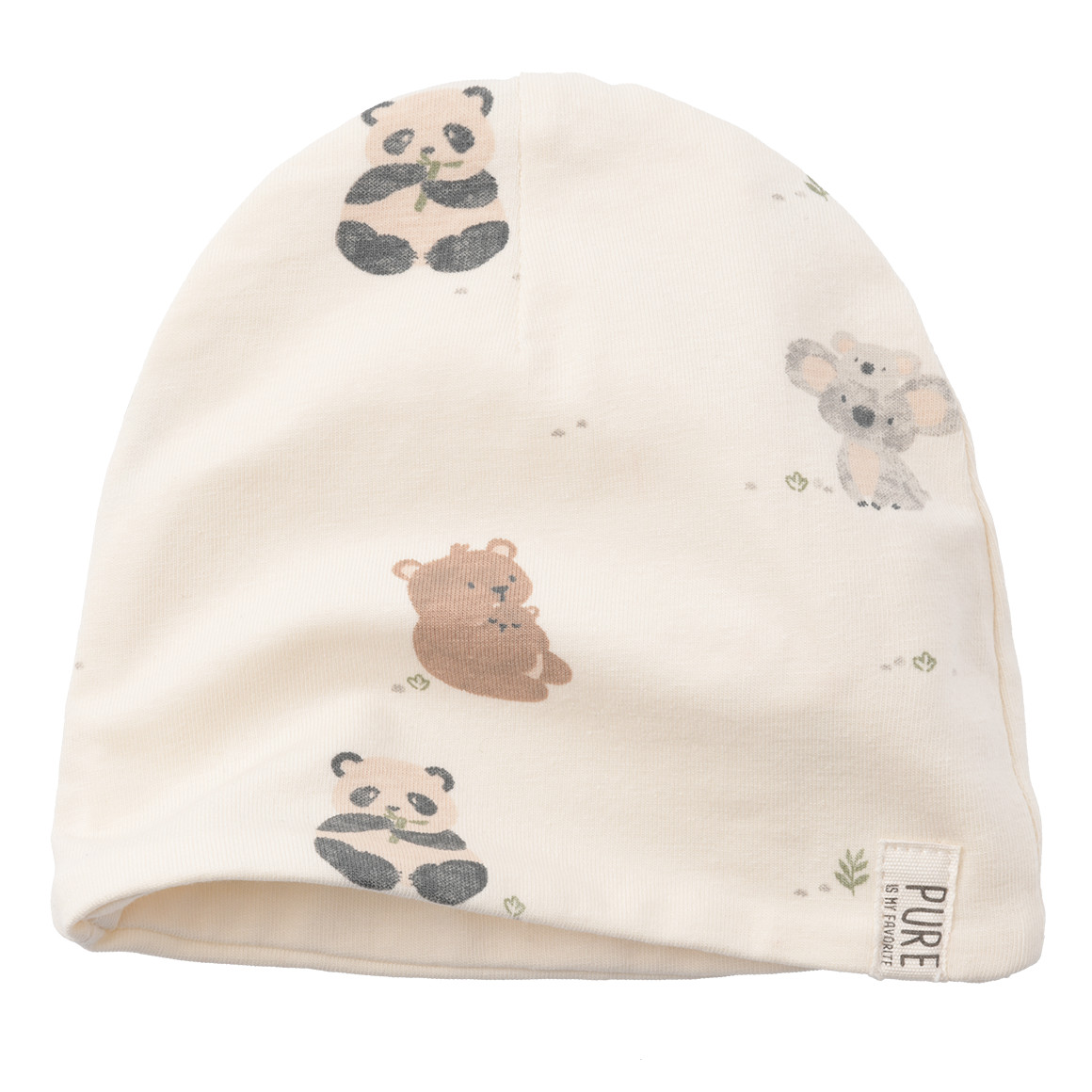 Baby Mütze mit Tier-Allover Baby Mütze mit Tier-Allover von Topomini