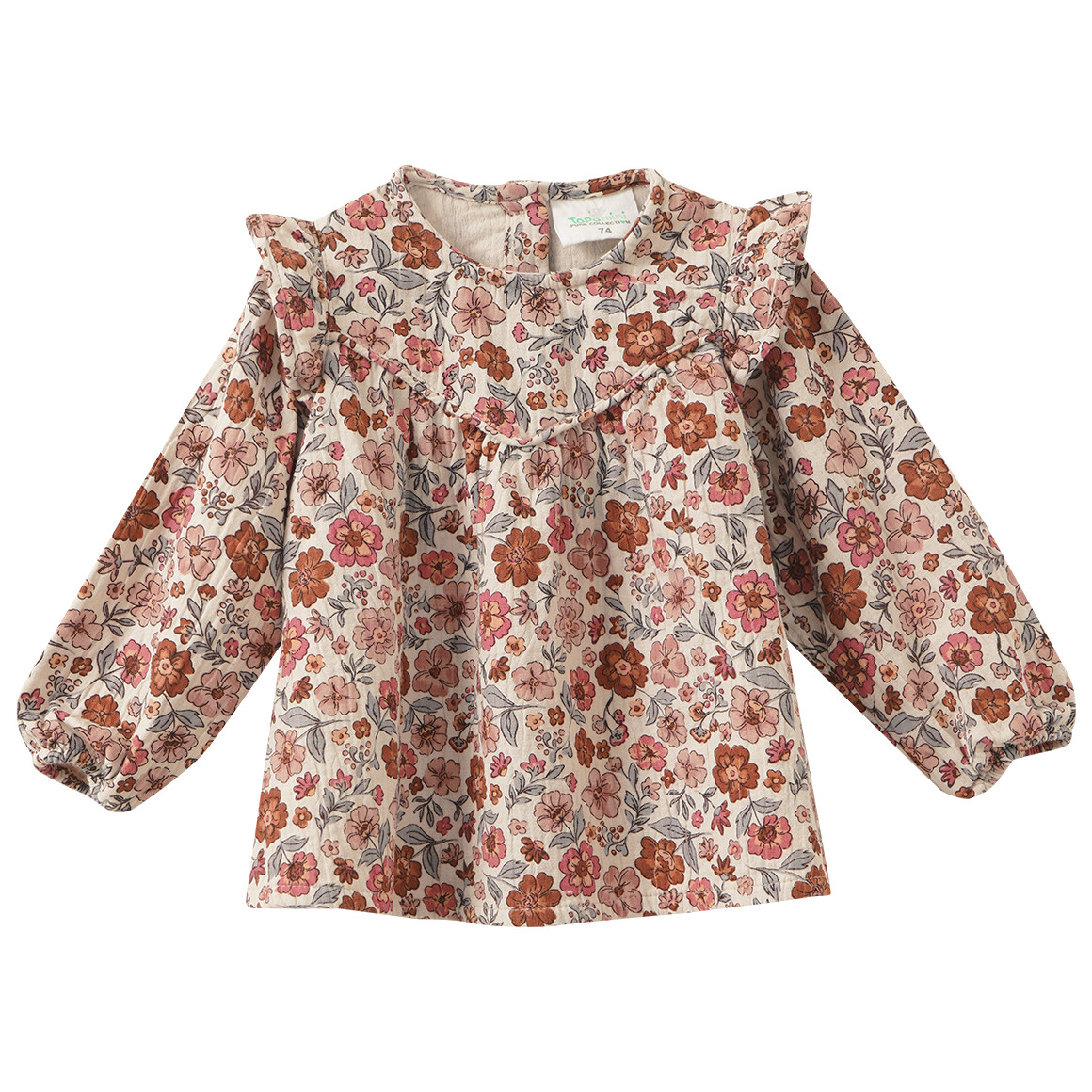 Baby Musselin-Bluse mit Blümchen Baby Musselin-Bluse mit Blümchen von Topomini
